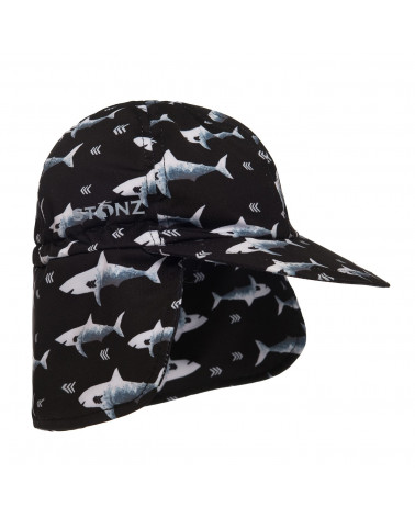 KINDER SONNENHUT UPF 50 - Black Shark Kinder UV-Schutz-Mützen & Hüte Stonz