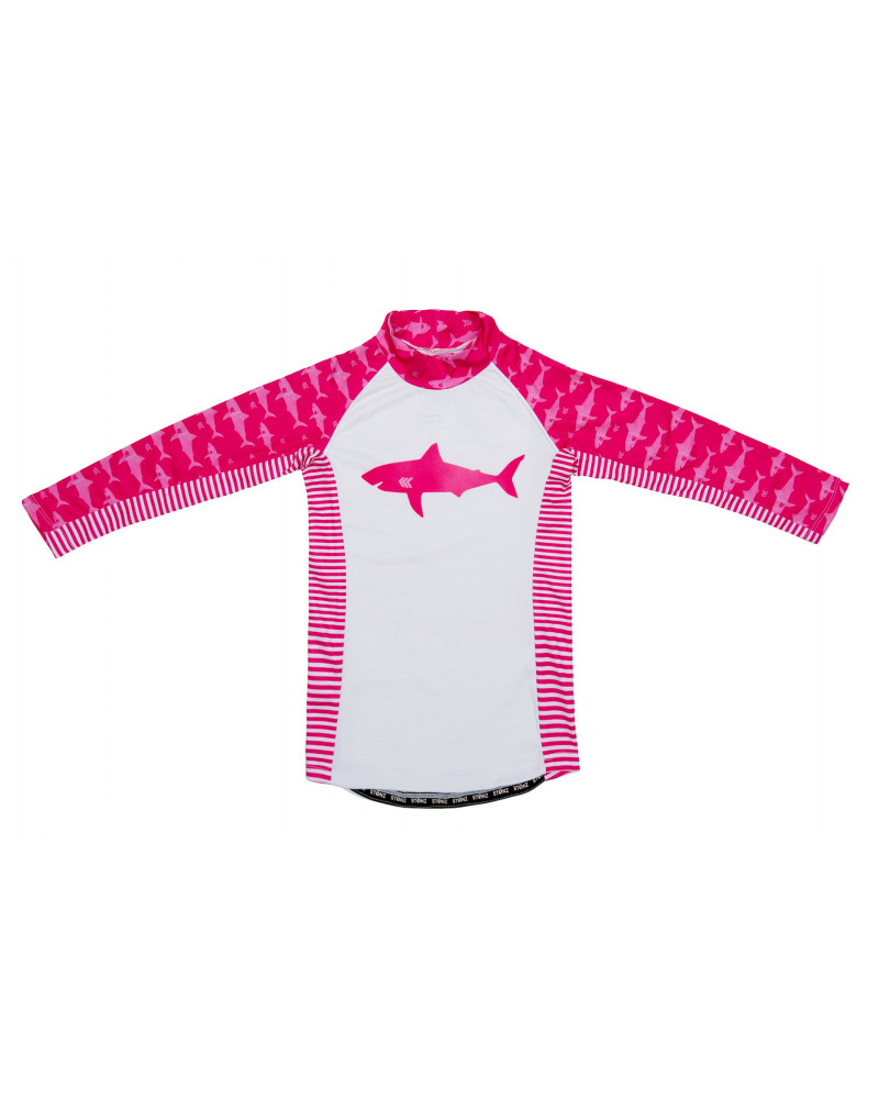 KINDER UV-LANGARMSHIRT UPF 50 - Fuchsia Shark T-Shirts & Langsarmshirts Stonz
