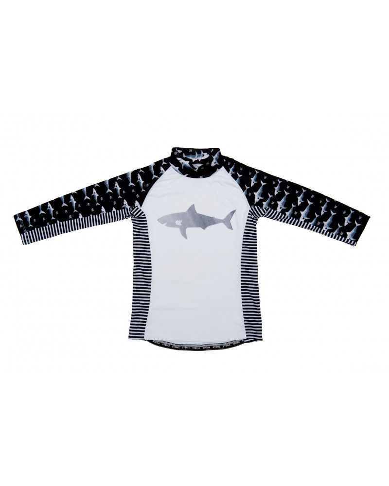KINDER UV-LANGARMSHIRT UPF 50 - Black Shark Kinder UV-Badeshirts Stonz